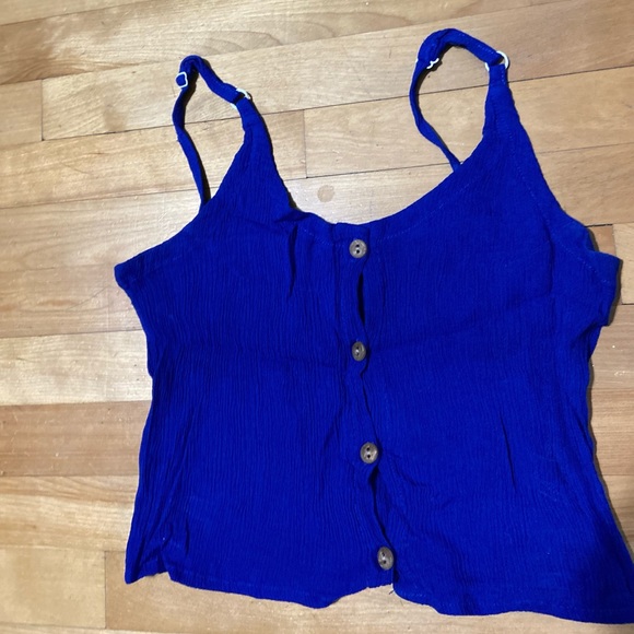 Blue crop tank - Picture 2 of 2